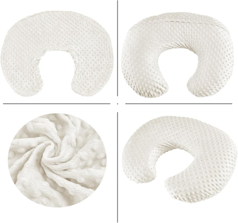 ANHEBEIBEI Nursing Pillow for Bottle and Breastfeeding, Ergonomic Comfort Nursing Essentials for Mom and Baby, Feeding Support Pillow with Removable Cover, Easier and Healthier Nursing (White) - Image 4
